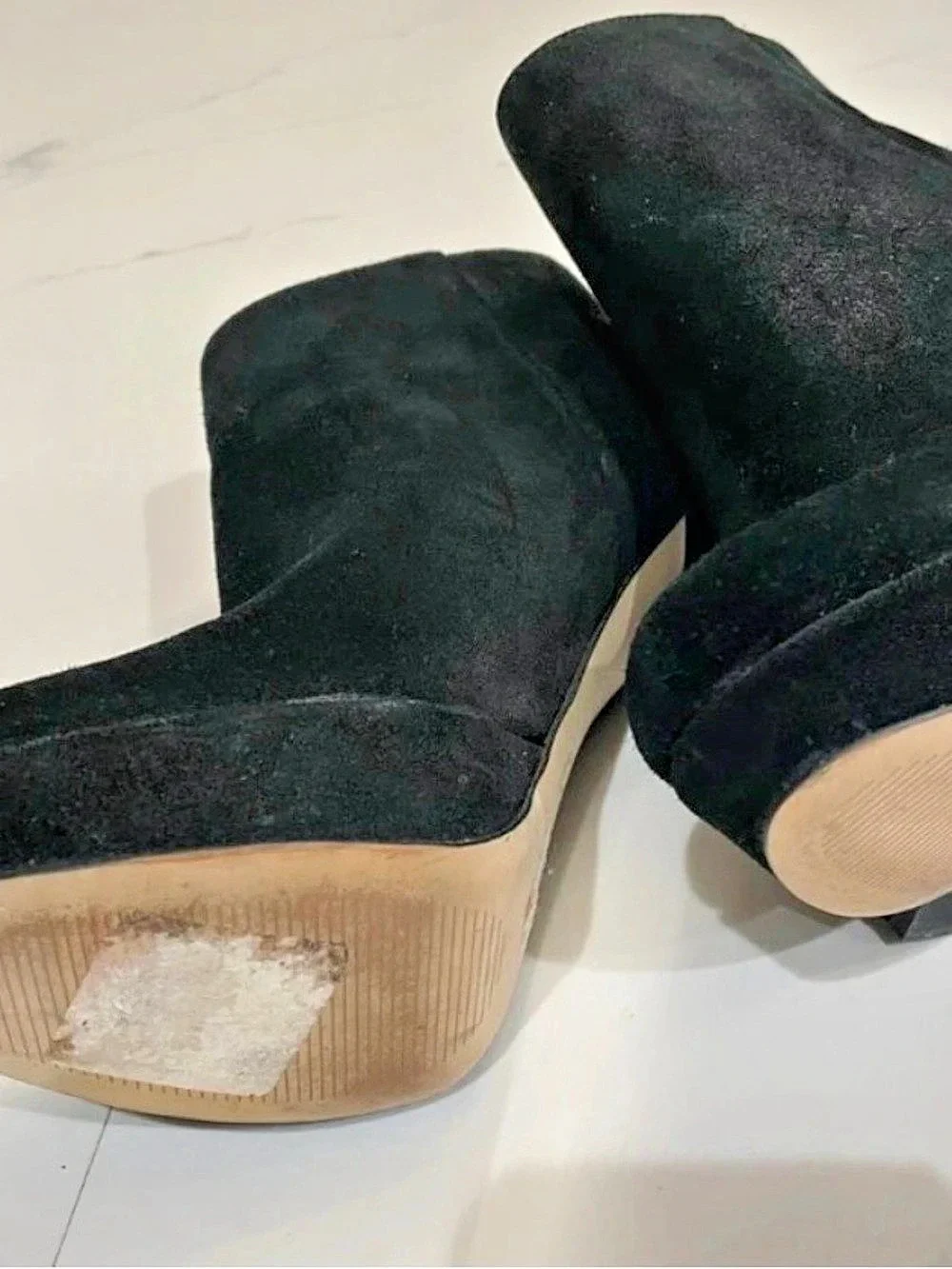 MICHAEL Michael Kors  Suede Platform Ankle Boots Black size 8.5